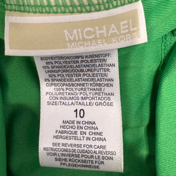 MICHAEL Michael Kors Vibrant Green lace up swimsuit size 10 - Picture 5 of 5